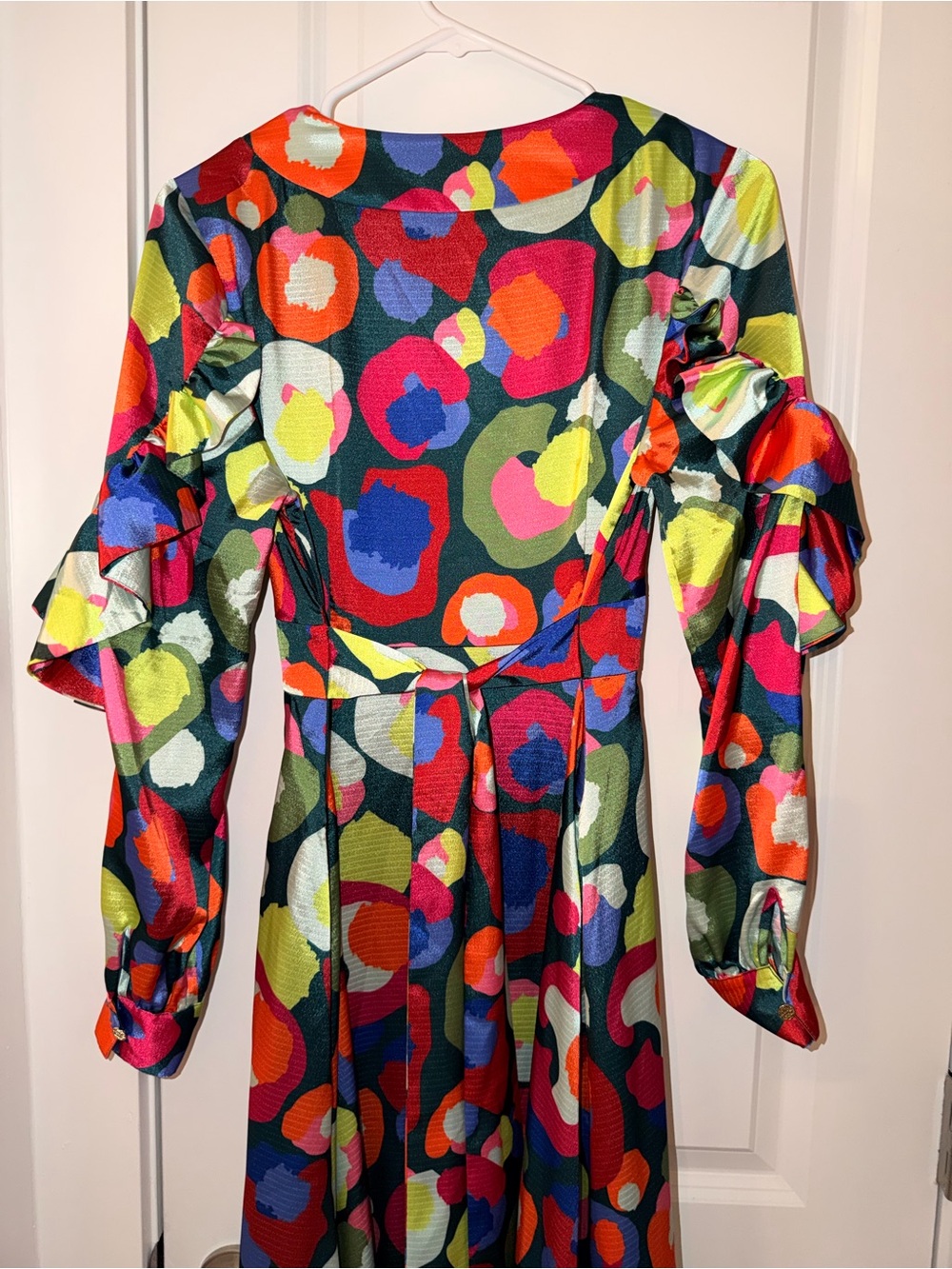 Vibrant Multi-Color Print Maxi Dress with Ruffled Hem - Picture 9 of 11